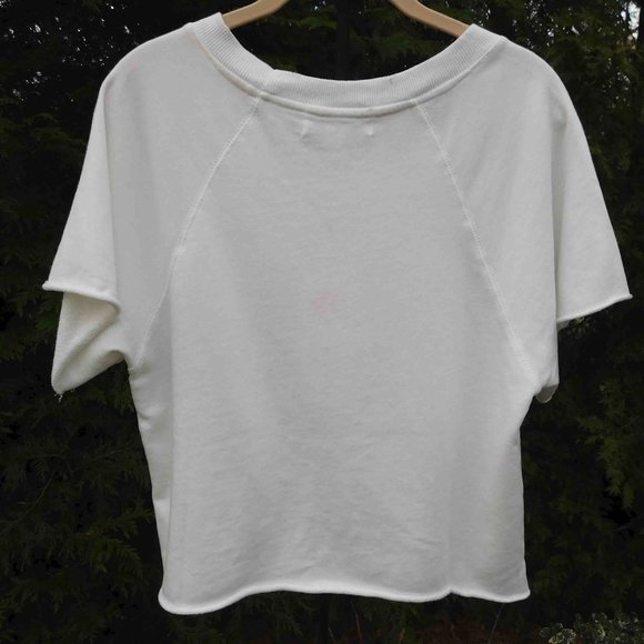 Wildfox Cropped Pineapple Sweatshirt with Raw Hem NWT - Picture 4 of 4